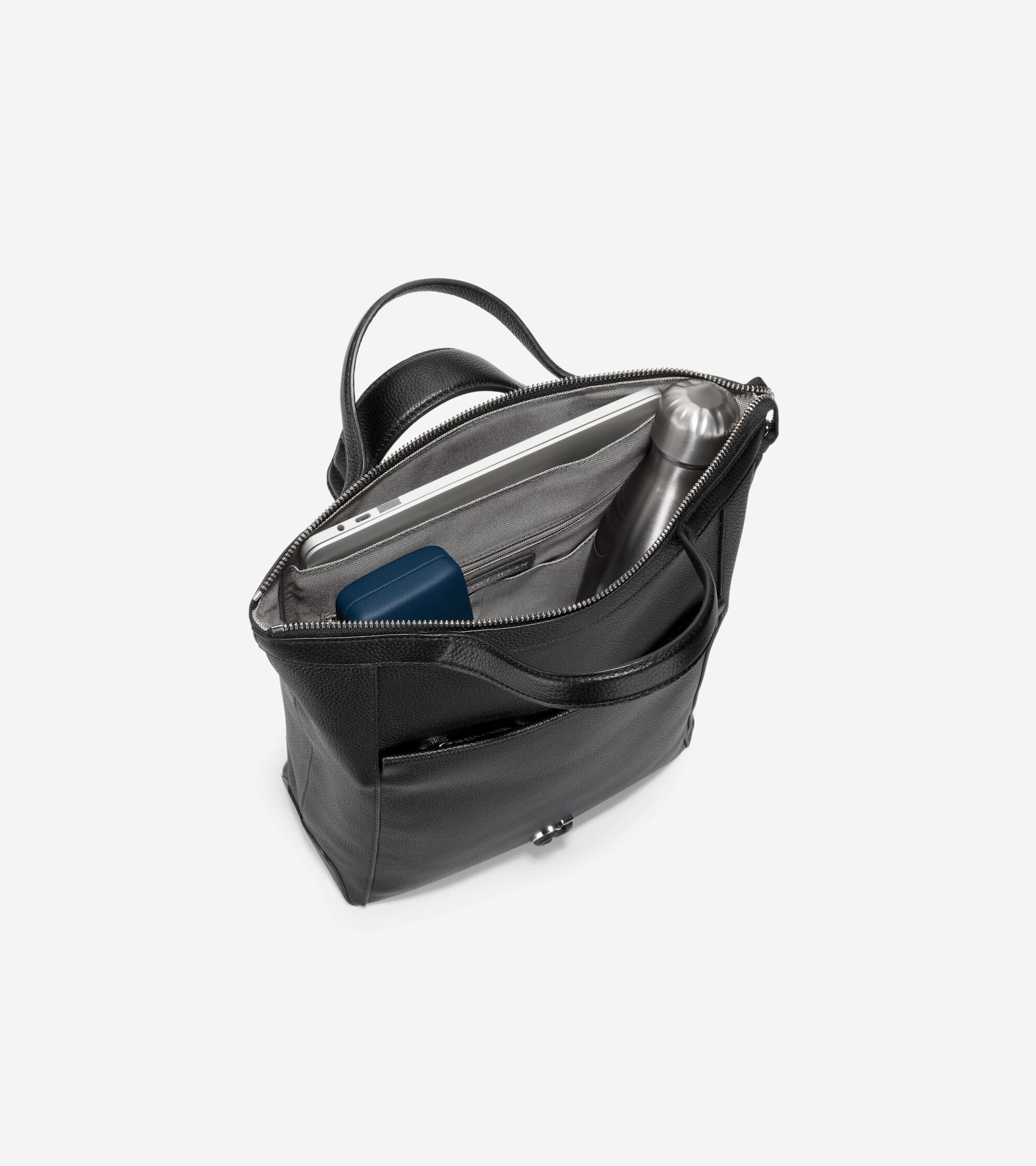 Grand Ambition Small Convertible Luxe Backpack in Black Cole Haan